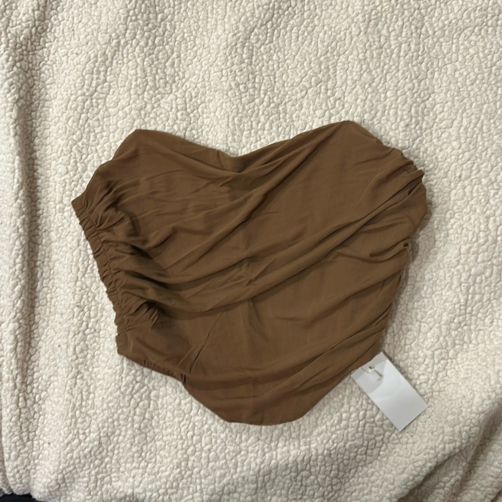 Brown Vcut Bustier